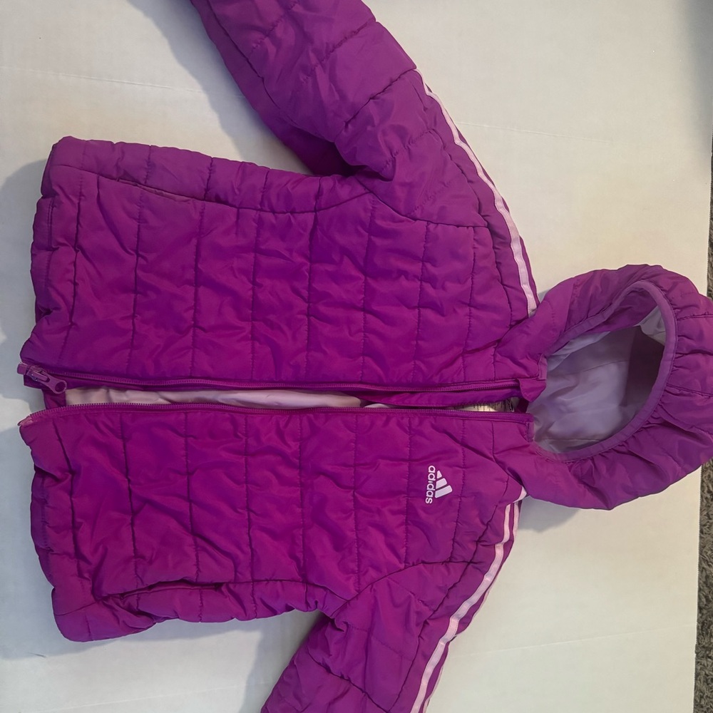 Adidas purple, thick jacket
